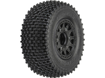 Pro-Line Wheels 2.2/3.0", Gladiator M2 SC Tires, Raid H12 Black Wheels (2) / PRO116910