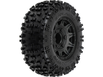 Pro-Line Wheels 2.8", Badlands Tires, Raid H12 Black Wheels (2) / PRO117310