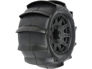 Pro-Line Wheels 3.8", Sling Shot Tires, Raid H17 Wheels (2) / PRO117910