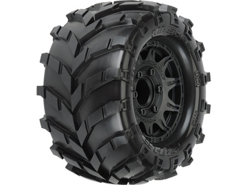 Pro-Line Wheels 2.8", Masher Tires, Raid Black Wheels (2) / PRO119210