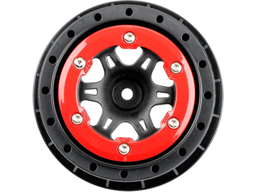 Pro-Line disk 2.2/3.0" Split Six zadní H12 červeno-černý (2) / PRO271504
