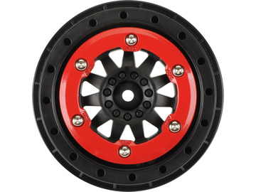 Pro-Line Wheels 2.2/3.0" F-11 H12 Short Course Red/Black (2) / PRO274603