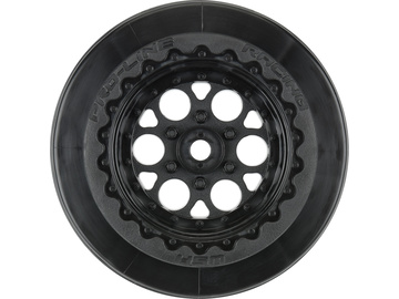 Pro-Line Wheels 2.2/3.0" Showtime+ Wide Rear H12 Drag Black (2) / PRO279403
