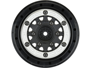 Pro-Line Wheels 2.2/3.0" Raid Bead-Loc H12/H14 SC Silver/Black (2) / PRO281103