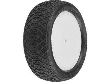 Pro-Line Wheels 2.2", Electron MC 4WD Buggy Front Tires, Velocity H12 White Wheels (2) / PRO824013