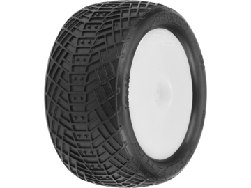 Pro-Line Wheels 2.2", Positron MC Buggy Rear Tires, Velocity H12 White Wheels (2) / PRO825613