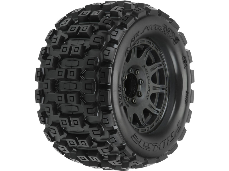 Pro-Line kolo 3.8", pneu Badlands MX38, disk Raid H17 černý (2), PRO1012710