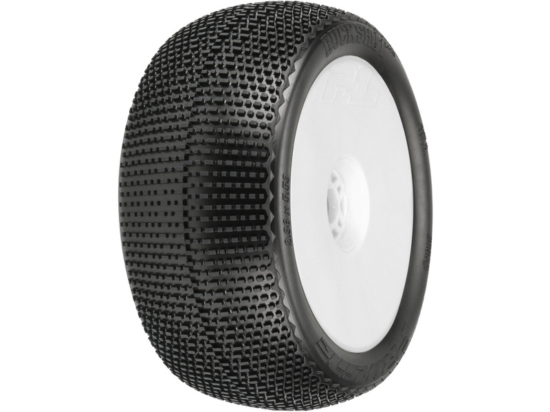 Pro-Line koleso 4.0", pneu Buck Shot S3, disk Zero Offset H17 biely (2) PRO9063233
