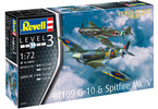 Revell Messerschmitt Bf 109G-10, Spitfire Mk.V (1:72)