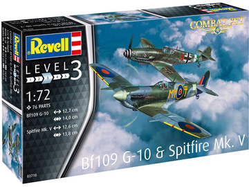 Revell Messerschmitt Bf 109G-10, Spitfire Mk.V (1:72) Revell Messerschmitt Bf 109G-10, Spitfire Mk.V (1:72) / RVL03710