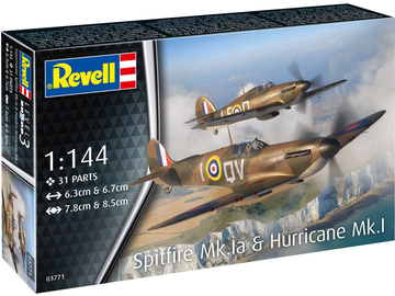 Revell Supermarine Spitfire Mk.Ia, Hawker Hurricane Mk.I (1:144) Revell Supermarine Spitfire Mk.Ia, Hawker Hurricane Mk.I (1:144) / RVL03771