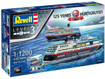 Revell Hurtigruten Trollfjord a Midnatsol 125. výročí (1:1200) (giftset) / RVL05692