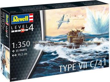 Revell German Submarine Type VII C/41 (1:350) (starter set) / RVL75154