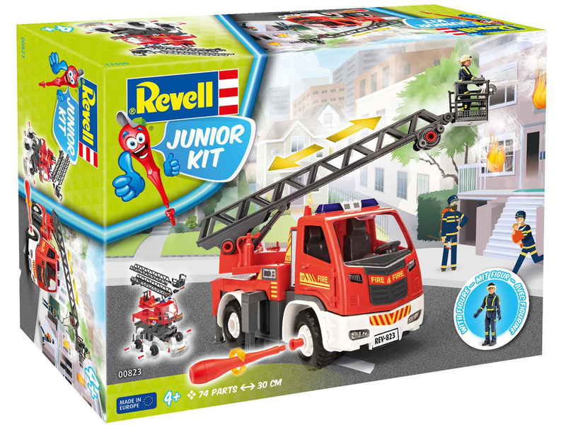 Revell Junior Kit - hasičské auto s plošinou (1:20)