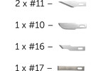 Modelcraft Assorted Blades (2x#11, #10, #16, #17)