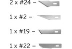 Modelcraft Assorted Blades (2x#24, #2, #19, #22)