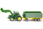 SIKU Farmer - John Deere with Front Loader and Trailer 1:87