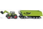 SIKU Farmer - Tractor with front loader, dolly and tipping trailer 1:50