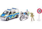 SIKU Super - Volkswagen T6 policejní dodávka s motorkou 1:50