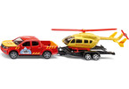 SIKU Super - Nissan Navara s vrtulníkem 1:50