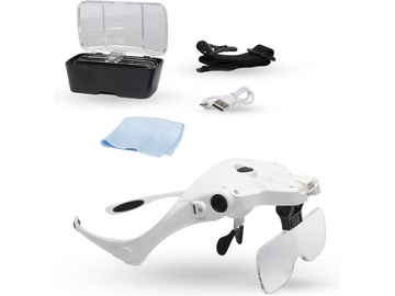 Lightcraft zvětšovací brýle s LED osvětlením (set) Lightcraft zvětšovací brýle s LED osvětlením (set) / SH-LC1780USB