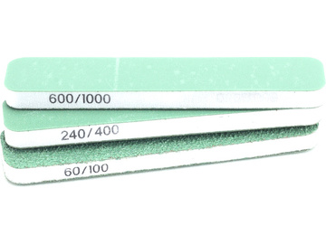 Modelcraft Dual-Grit Flexi Sanders 90x19x6mm (P60, P100, P240, P400, P600, P1000) / SH-PAB1000