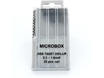 Modelcraft vrtáky HSS 0.3-1.6mm (sada 20ks) Modelcraft vrtáky HSS 0.3-1.6mm (sada 20ks) / SH-PDR4001