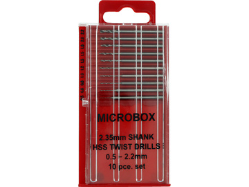 Modelcraft vrtáky HSS 0.5-2.2mm se stopkou 2.35mm (sada 10ks) Modelcraft vrtáky HSS 0.5-2.2mm se stopkou 2.35mm (sada 10ks) / SH-PDR4005