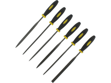 Modelcraft jehlové pilníky s gumovou rukojetí (sada 6ks) / SH-PFL6004