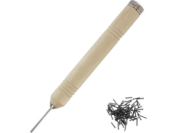 Modelcraft zatloukač hřebíků, ocelové hřebíky 0,7x6mm (100ks) Modelcraft zatloukač hřebíků, ocelové hřebíky 0,7x6mm (100ks) / SH-PPU8174B