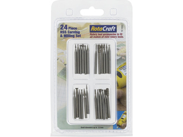 Rotacraft HSS Carving and Milling Bits (24pcs Set) Rotacraft HSS Carving and Milling Bits (24pcs Set) / SH-RC9004