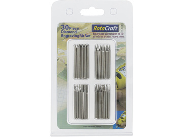 Rotacraft diamantové gravírovací stopkové nástroje (sada 30ks) Rotacraft diamantové gravírovací stopkové nástroje (sada 30ks) / SH-RC9006