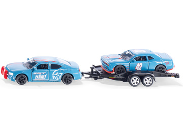 SIKU Super - Dodge Charger se závodním autem na vleku 1:55 SIKU Super - Dodge Charger se závodním autem na vleku 1:55 / SI-2565
