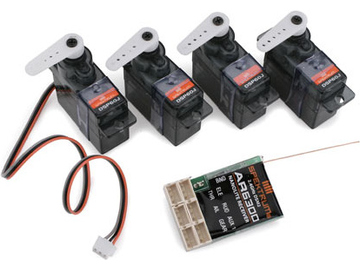 Spektrum přijímač AR6300 DSM2 + 4x DSP60J Spektrum přijímač AR6300 DSM2 + 4x DSP60J / SPMAR6300F