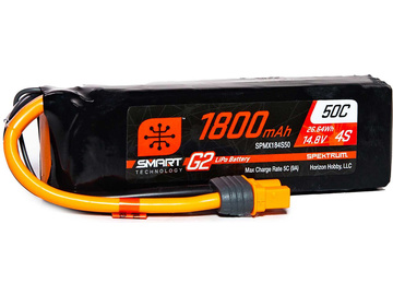 Spektrum Smart G2 LiPo 14.8V 1800mAh 50C IC3 Spektrum Smart G2 LiPo 14.8V 1800mAh 50C IC3 / SPMX184S50