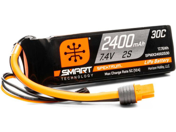 Spektrum Smart LiPo 7.4V 2400mAh 30C IC3 Spektrum Smart LiPo 7.4V 2400mAh 30C IC3 / SPMX24002S30