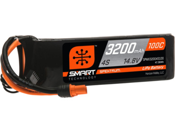 Spektrum Smart LiPo 14.8V 3200mAh 100C IC3 Spektrum Smart LiPo 14.8V 3200mAh 100C IC3 / SPMX32004S100