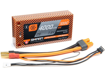 Spektrum Smart LiHV 7.6V 4000mAh 100C Short HC Spektrum Smart LiHV 7.6V 4000mAh 100C Short HC / SPMX40002S100HT