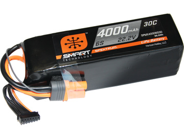 Spektrum Smart LiPo 22.2V 4000mAh 30C IC5 Spektrum Smart LiPo 22.2V 4000mAh 30C IC5 / SPMX40006S30
