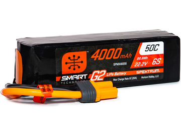 Spektrum Smart G2 LiPo 22.2V 4000mAh 50C IC5 Spektrum Smart G2 LiPo 22.2V 4000mAh 50C IC5 / SPMX46S50