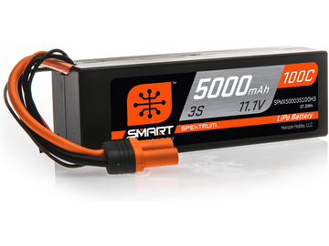 Spektrum Smart LiPo 11.1V 5000mAh 100C HC IC3 Spektrum Smart LiPo 11.1V 5000mAh 100C HC IC3 / SPMX50003S100H3