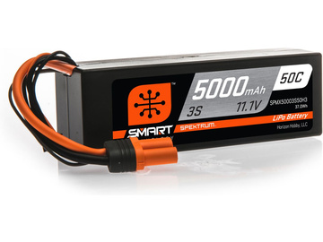 Spektrum Smart LiPo 11.1V 5000mAh 50C HC IC3 Spektrum Smart LiPo 11.1V 5000mAh 50C HC IC3 / SPMX50003S50H3