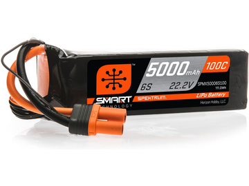 Spektrum Smart LiPo 22.2V 5000mAh 100C IC5 Spektrum Smart LiPo 22.2V 5000mAh 100C IC5 / SPMX50006S100