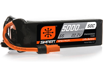 Spektrum Smart LiPo 22.2V 5000mAh 50C IC5 Spektrum Smart LiPo 22.2V 5000mAh 50C IC5 / SPMX50006S50