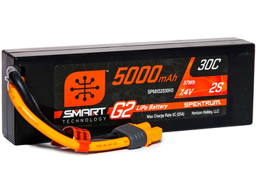 Spektrum Smart G2 LiPo 7.4V 5000mAh 30C HC IC3 Spektrum Smart G2 LiPo 7.4V 5000mAh 30C HC IC3 / SPMX52S30H3