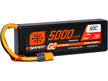Spektrum Smart G2 LiPo 7.4V 5000mAh 50C HC IC3 Spektrum Smart G2 LiPo 7.4V 5000mAh 50C HC IC3 / SPMX52S50H3