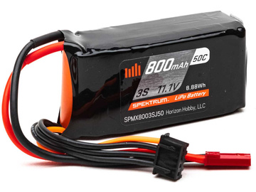 Spektrum LiPo 11.1V 800mAh 50C JST Spektrum LiPo 11.1V 800mAh 50C JST / SPMX8003SJ50