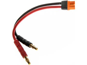 Spektrum nabíjecí kabel IC3 baterie s banánky 15cm 13AWG / SPMXCA315