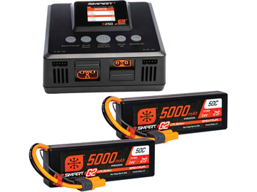 Spektrum Smart Powerstage G2 Car 4S 5000mAh 2S IC5 (2), S250 Spektrum Smart Powerstage G2 Car 4S 5000mAh 2S IC5 (2), S250 / SPMXPSS500I