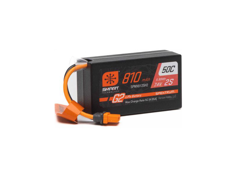 Spektrum Smart G2 LiPo 7.4V 810mAh 50C HC IC2